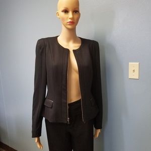 Tahari Black Lined Blazer with Shoulder Pads Sz6